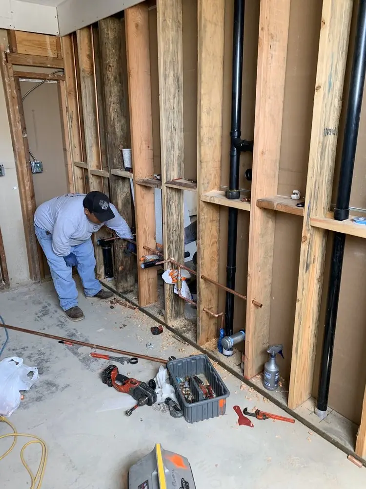 Commercial rough-in plumbing for Gas Line Repair in West Foxboro